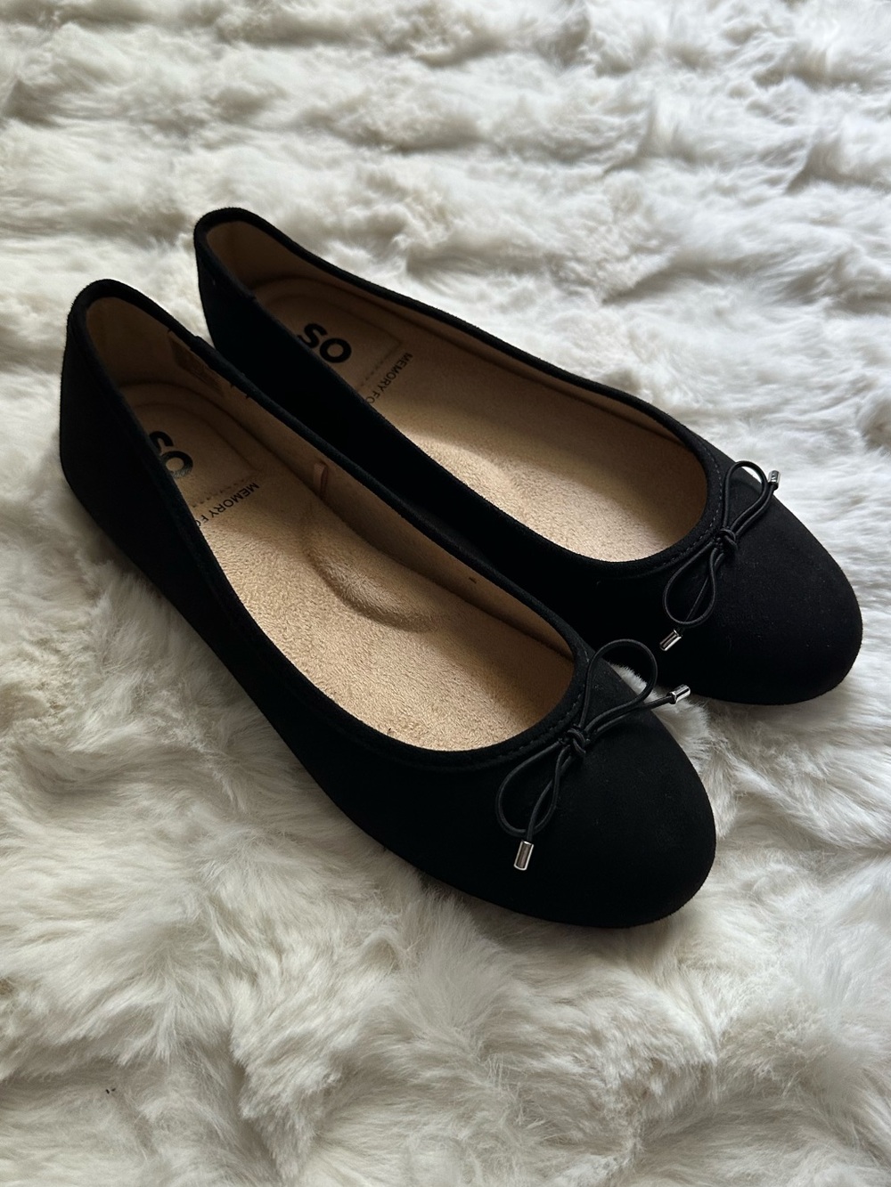 NWOT Black Ballerina Style Office Flats with Bow- Women’s